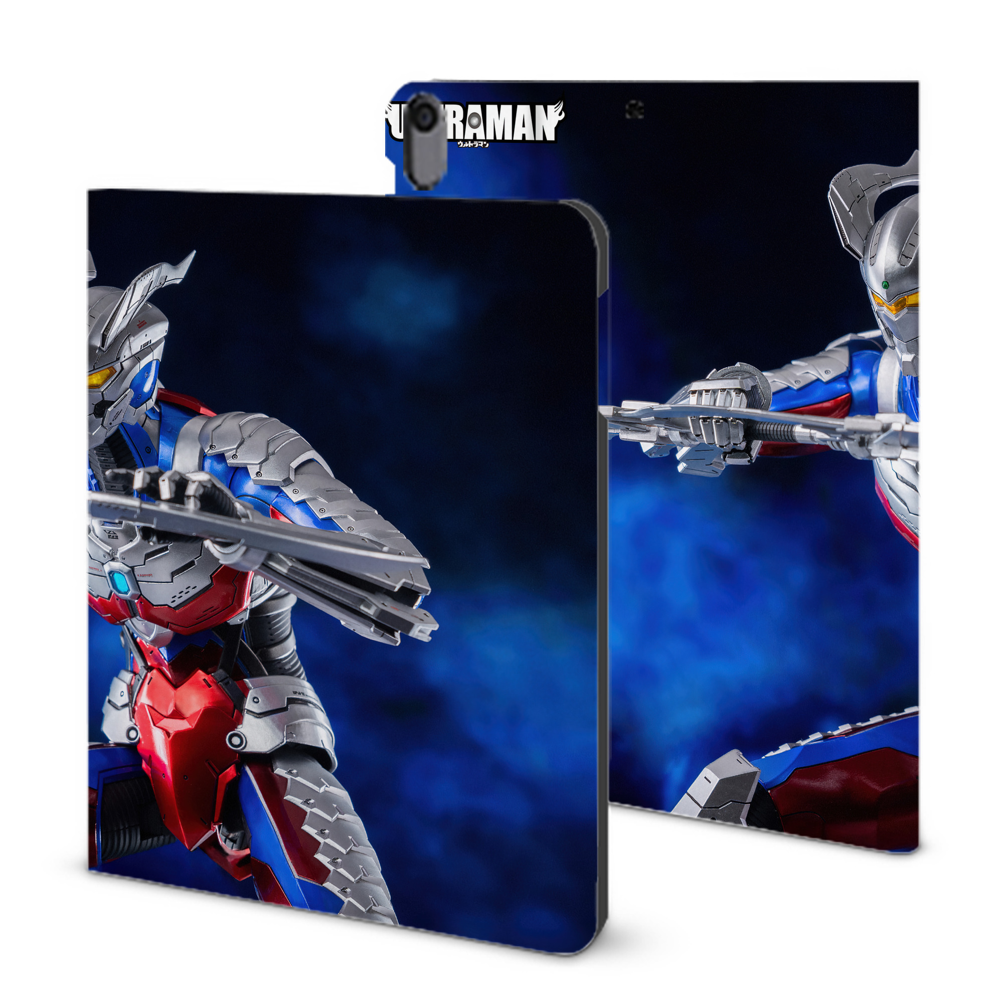 （画像用） ウルトラマン Ultraman IPad ケース ブック型 PUレザー TPU 耐衝撃 軽量 薄型 ペン収納なし 全面保護 IPad 各モデル対応